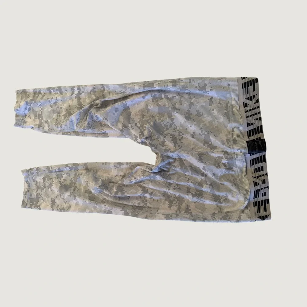 Nike Pro Compression‎ Leggings Mens Grey Digital Camo Athletic Tights